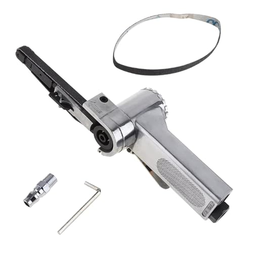 Multi Purpor 16000 tr/min Ponceuse à air avec bouton de verrouillage de sécurité, parfaite pour la finition de surfaces en aluminium, ponceuse professionnelle à bande pour acier, aluminium, laiton