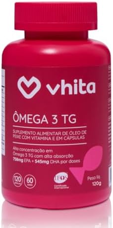 Ômega 3 1000mg Rico em EPA DHA com Selo IFOS e Vitamina E - 120 c...
