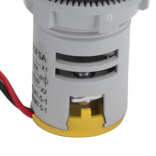 Fafeicy Digitales Amperemeter, AD16‑22FSA AC 220V Digitaler Strommesser Quadratische Signalleuchte Strommesser Mattes Panel Amperemeter Signalanzeigeleuchte, für Strom, Telekommunikation(Gelb)