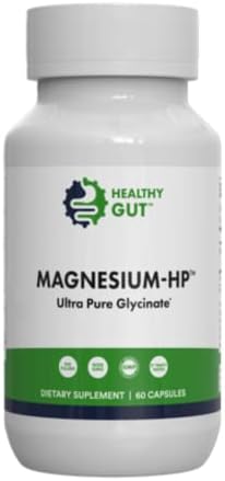 Healthy Gut Magnesium-HP | Ultra Pure Glycinate with Zero Fillers | 360 mg Magnesium Bisglycinate | 30 Servings