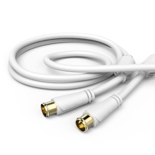 Hama Racc-Kabel SAT, F-Stecker Quick- f. F-Stecker Quick, vergoldet, 1,5 m, 100 dB