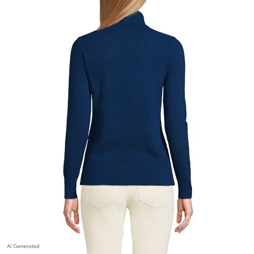 Image of Lands' End Women's Cashmere Turtleneck Sweater