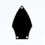 Spear Shape Guitar Truss Rod Cover, 3-screw, 3ply Black