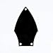Spear Shape Guitar Truss Rod Cover, 3-screw, 3ply Black