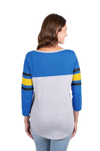 Image of Ultra Game Women's NBA Official Standard T Raglan Baseball 3 /4 Long Sleeve Tee Shirt