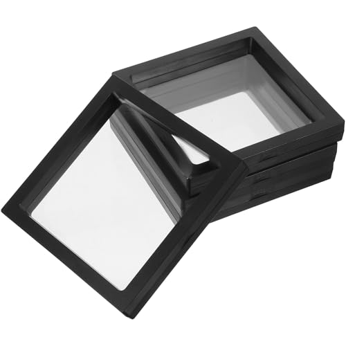Consejos para Comprar Expositores y envases para bisutería los 10 mejores. 49 BELLIFFY 4 Soportes Transparentes para Exhibición Flotante de Joyas Película Pe Cuadrada 14x14 Cm Negro, Organizador de Anillos y Accesorio de Joyería para Mostrador y...