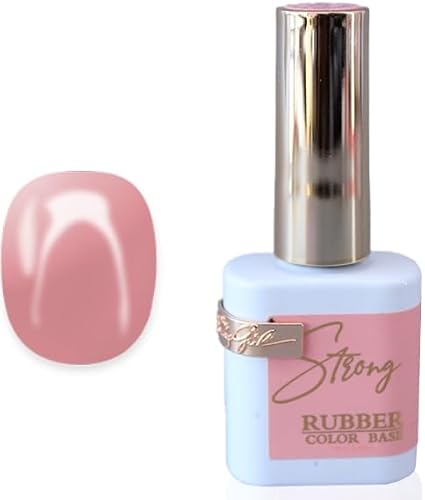 Strong Rubber Color Base Gel Nail Polish, Pink 035 | Rubber Base Coat, Gel Formula, Nude Pink Shade, Soak-Off, Nail Art