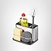 Joseph Joseph Surface Sink Caddy Stainless Steel Sponge Holder Organizer for Kitchen, Large, Grey