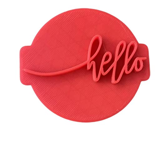 The Cookie Cutter Hub Hello Embosser No 98 /Stamp for Cupcakes Fondant Icing Clay Cake Baking Decoration