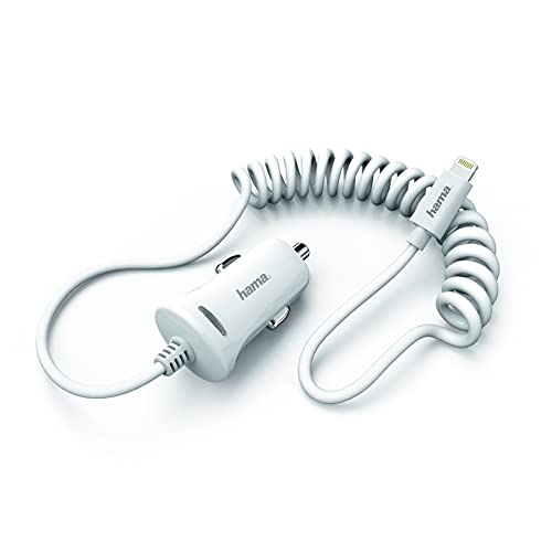 Hama 178263 Auto Car Mobile Phone Chargers (– Mobile Phones, Smartphone, Car Charger, White Thermal, Contact, White)