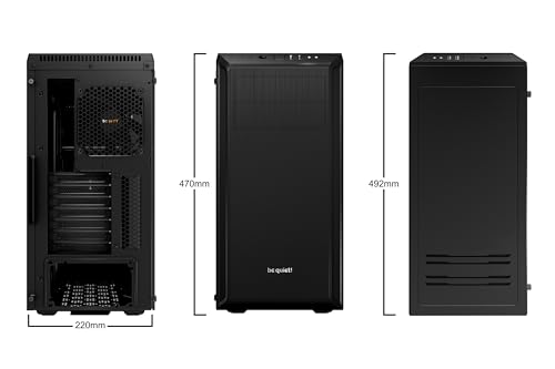 be quiet! Pure Base 600 | ATX Midi Tower PC Case | 2 Pre-Installed Pure Wings 2 Fans | Tempered Glass Window | Black | BGW21