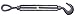 Baron Manufacturing 60411 Hook & Eye Turnbuckle - 0.375 x 10.5 in.