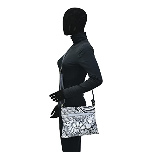 Image of Anna by Anuschka Women's Genuine Leather Medium Crossbody with External Zipper Pocket