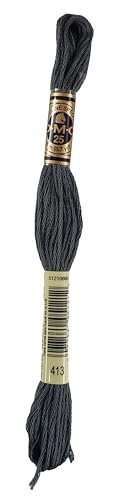 Image of DMC 6-Strand Embroidery Cotton Bundle - Pewter Gray Color Family - 5 Skeins of Thread - 8.7yd Skeins