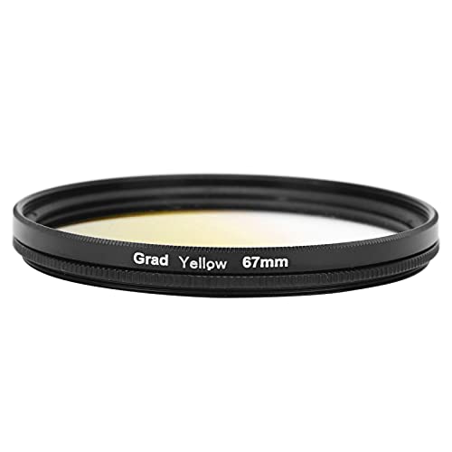 67Mm Graduated Color Filters 3 Kinds Gradual Colour Lens Filter Accessory For Camera Lenses Nanometer Coatings Ultra Slim (Gradient Yellow) #TOP3