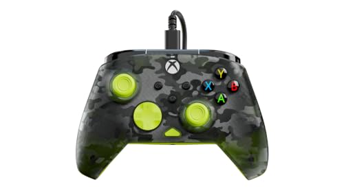 Turtle Beach Rematch Core Ghost Camo noir/jaune - Manette de jeu filaire - Licence Xbox Series XS, Xbox One et PC - touches audio, moteurs de vibration et gâchettes d'impulsion, câble de 3 m