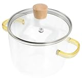 abat jour lampe champignon pate de verre Marmite en verre pour cuisinière : la marmite pour les aliments pour bébé, lait, les légumes, les et les nouilles est pratique et pratique, marmite en verre pour cuisinière