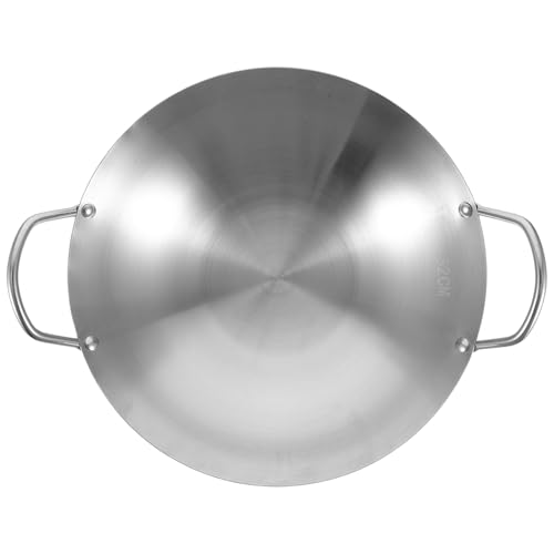 Wok redondo de acero inoxidable 30 cm para cocina