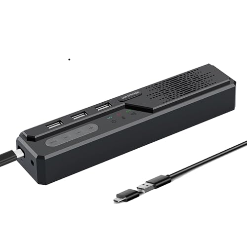 Altavoz USB de escritorio para laptop con micrófono de conferencia