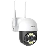 ZOSI C289 1080P WiFi Pan/Tilt Outdoor Security Camera, Home Surveillance PTZ IP Camera Support Smart Light, Color Night Vision, 2-Way Audio, Motion Detection, Phone Remote, Waterproof Setting