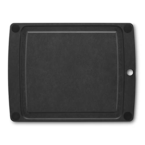 Victorinox Tabla de Cortar Cocina, All-in-One, Cutting Board M 36.8 x, 28.5 x, 0.6, con Surco para Líquidos, Resistente, Antideslizante, Apto para Lavavajillas, Negro