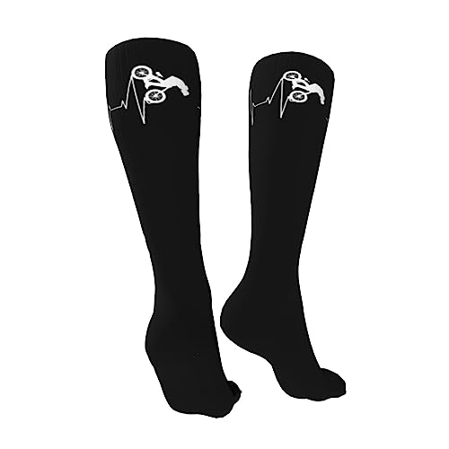 Montainbike Heart Line Biker Knee High Socks For Women Long Tube Socks Athletic Compression Socks Unisex High Socks Girls2