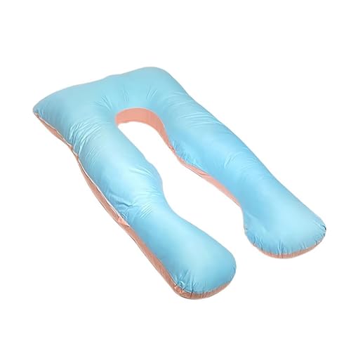 U-Shaped Maternity Pillow with Washable Velvet Cover – Full Body Support, Double Zipper, Soft Stretch Fabric