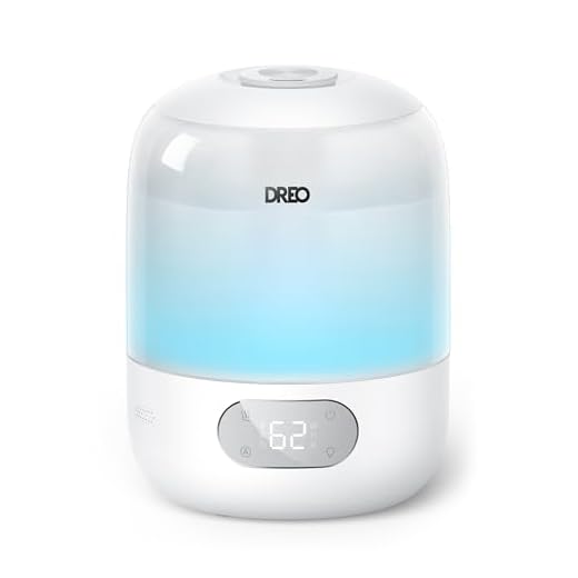 Dreo 3L Humidificador Bebés Silencioso 26dB para Dormitorio, Niebla Fría Ultrasónica, Boquilla 360°, 30h Autonomía, Luz Ambiental, Difusor Aceites Esenciales, para Hogar, Blanco