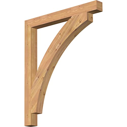 3 1/2"W x 36"D x 42"H Thorton Block Smooth Bracket, Western Red Cedar