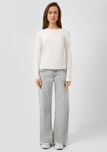 Jean Catie jambes larges gris taille 38 solution pantalon femme coupe ample