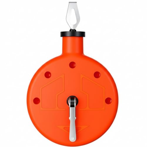 AmazingSpark 1 Pcs Chalk Line Tool 100 ft Portable Chalk Line Reel Box with PP Case for Building Construction Wood Working Decoration Brick Layer Drawing Straight (Classic Orange)