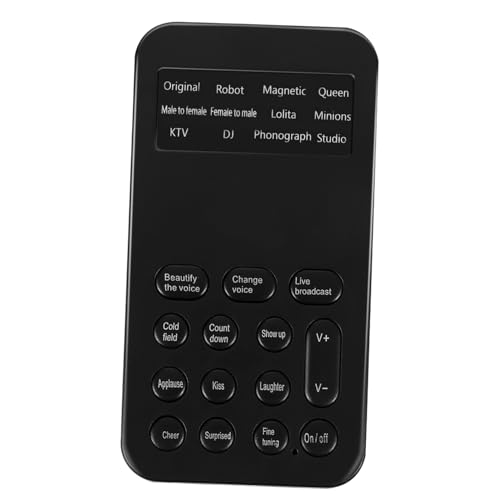 Angoily Voice Changer Mini Audio Card Sound Effects Portable Voice Beautifier for Live Streaming Game Recording and Video Chat Tone Without Noise