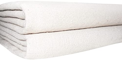 Amu Solutions 4 Pack - Cotton Blended Hospital Patient Bath Blanket, Bed Bath Sheet, Twin Blanket Lightweight Thermal Utility Blankets 70X90 In Unbleached #TOP1