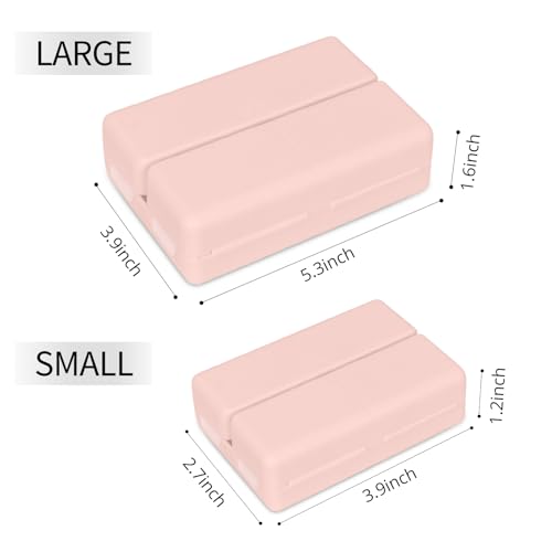 Image of FYY Travel Pill Organizer, Pill Box Medicine Case-2pcs Pink