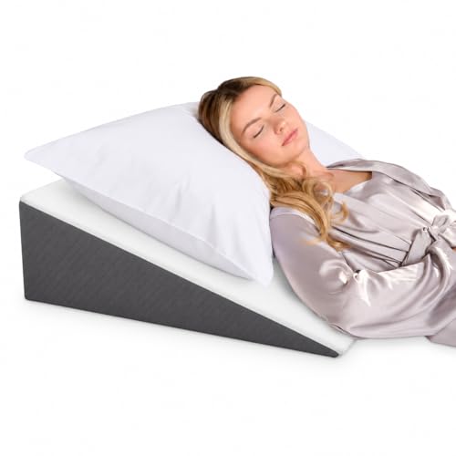 Kolbs Bed Wedge Pillow for Sleep Apnea, FSA Eligible Acid Reflux, and Back Pain Relief, with Chic...
