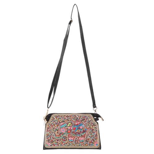 Pochette élégante colorée BESPORTBLE, sac perlé motif éléphant raffiné pour un mariage unique
