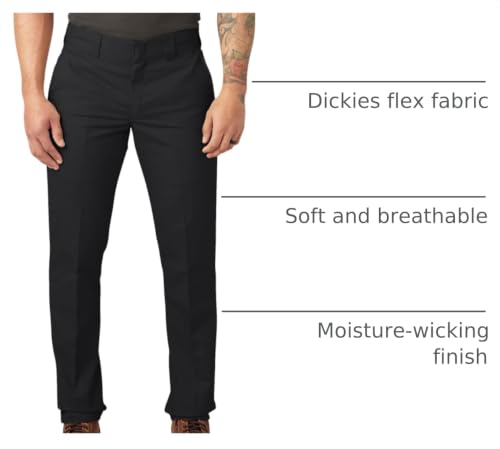 Dickies Slim Fit Tapered Leg Multi-Use Pocket Work Pants. Black, 36 30 - image 4