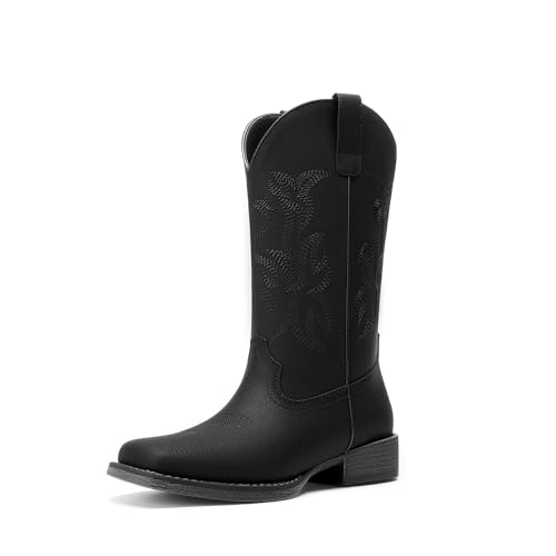 DREAM PAIRS Cowboy Cowgirl Boots for Women,Black,9.5 by DREAM PAIRS - Used condition - US$37.04