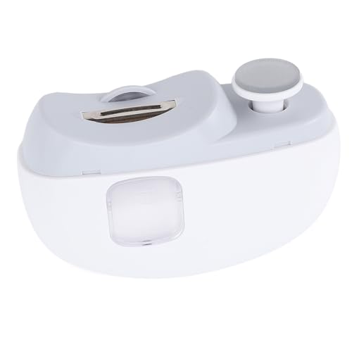 Automatic Nail Clipper, Multifunctional Electric Nail Grinder with LED Light 2 Speeds, Nail Polisher Trimmer File with Light, Suitable for Home Use (White)