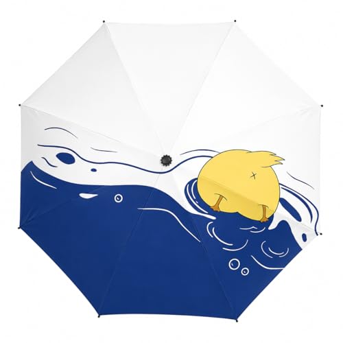 Image of The Purple Tree Cute Printed UV Protection 3 Fold Umbrella for Women & Girls | Auto Open & Close Travel Umbrella | Compact Windproof Sun & Rain Protection, UPF 50+