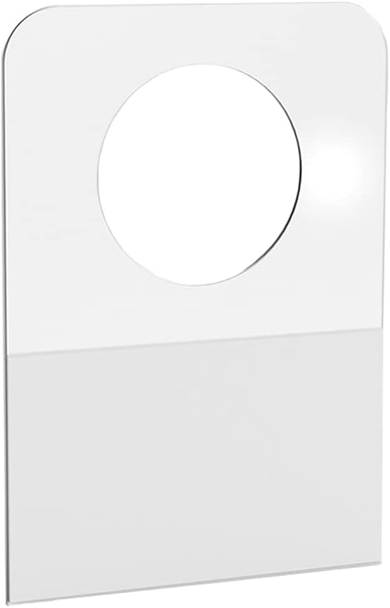 JINMI 7/8" X 1-1/4" Round Hole Self Adhesive Hanging Tabs Heavy Duty Clear Plastic Hang Tags Hook for Store Retail Display 1000 Pack
