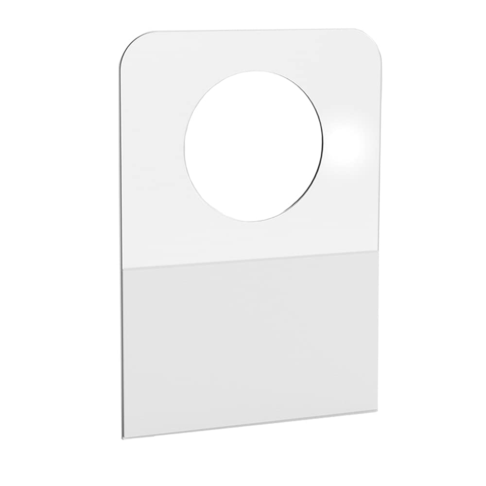 DleDan 7/8inch X 1-1/4inch Round Hole Self Adhesive Hanging Tabs Heavy Duty Clear Plastic Hang Tags Hook for Store Retail Display 1000 Pack