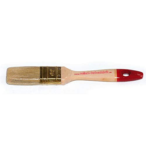 Pinceau Brosse Plat Laque et Vernis | Largeur 30 mm | Poils naturels clairs | Manche en Bois | La Meilleure qualité pour Les Pros de la Peinture