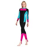 ☘Design: neues und modeliches Design, Einteiliger UV-Anzug mit Reißverschluss und Steg unter der Hose, hoch tragekomfort, schnell trocken, Tight, langlebig, geeignet für Aktivitäten im Wasser wie Schnorcheln, Surfen, Schwimmen, usw