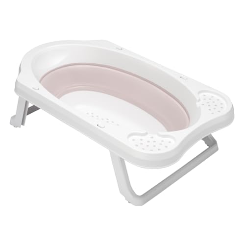 Baignoire pliable bébé 33L avec bouchon de vidange keeeper Maja rose pastel