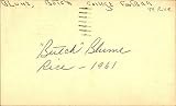 Butch Blume Signed 1962 GPC Card 3x5 Autographed Rice Owls 63335
