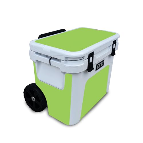 Skin Compatible with Yeti Roadie 32 Wheeled Cooler - Solid Lime Green - Premium 3M Vinyl Protective Wrap Decal Cover - Easy to Apply | Crafted in The USA by MightySkins