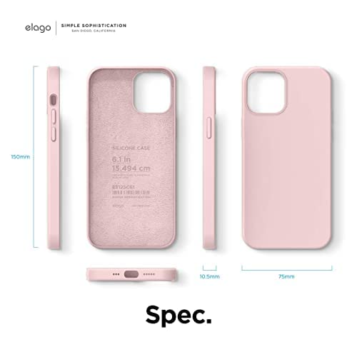 Elago Compatible With Iphone 12 Case, Iphone 12 Pro Case, Liquid Silicone Case For Iphone 12, Case For Iphone 12 Pro 6.1 Inch [Lovely Pink] - Full Body Protection (Screen & Camera Protection) #TOP5