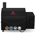 Comnova Grill Cover for Char Griller Grand Champ Charcoal Grill - 600D Outdoor Grill Cover for Charcoal Grill Waterproof & Heavy Duty, Fits 8250 Grand Champ Offset Smoker - 71"L x 25"W x 51"H (8265)