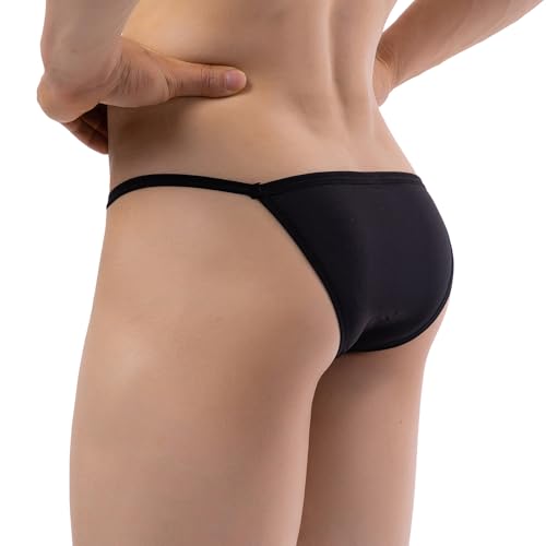 Men's String Cheeky Bikini Underwear High-leg Opening Briefs Sexy Brazilian Cut Bulge Underpanties for Men4